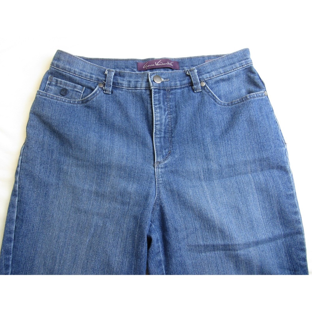 Gloria Vanderbilt Jeans Amanda Skimmer Capri Back Flap Pockets Women's Size 8 - Picture 2 of 8